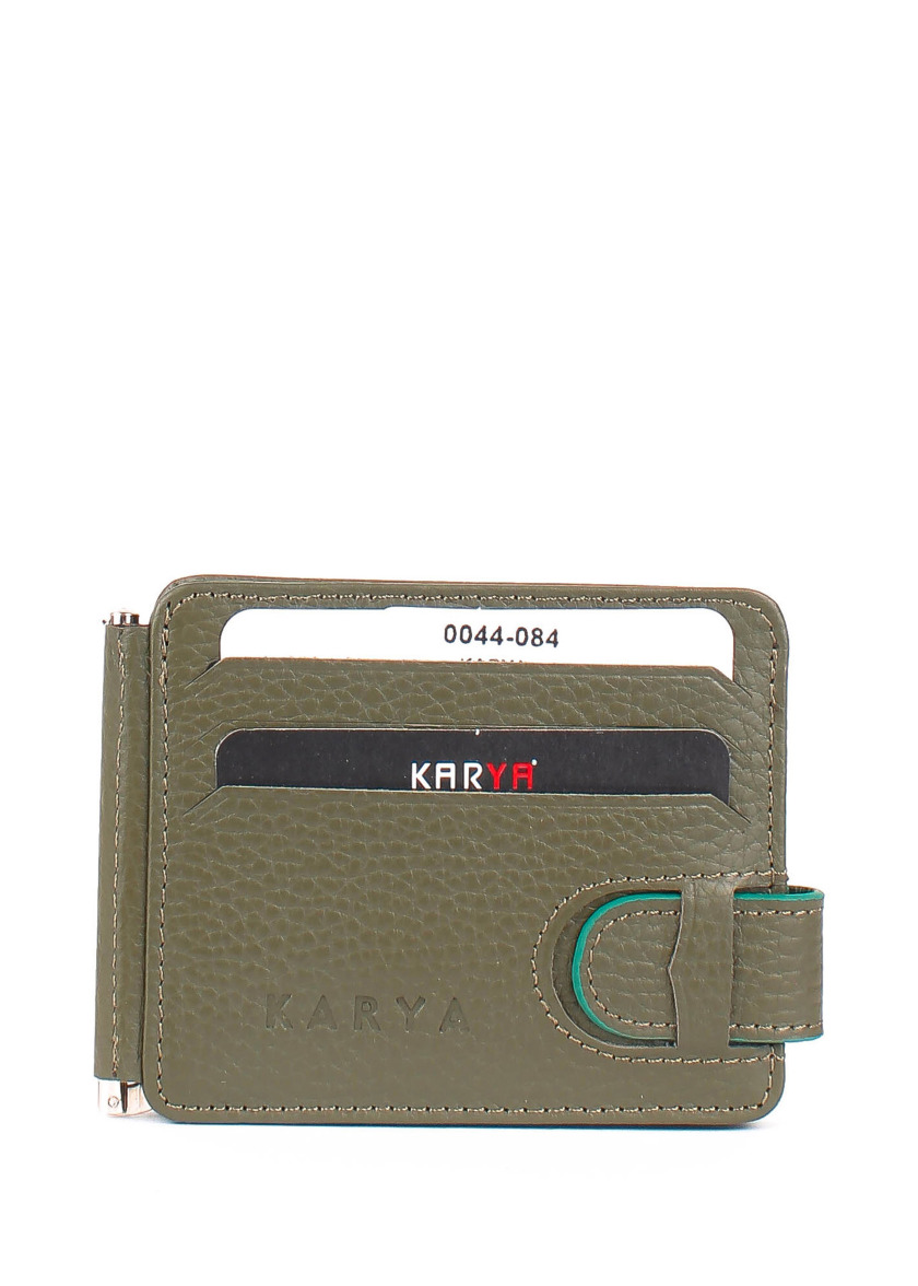 Зажим для купюр Чоловічий Karya 0044-084 оливковий Зажим для купюр Чоловічий Karya 0044-084 оливковий