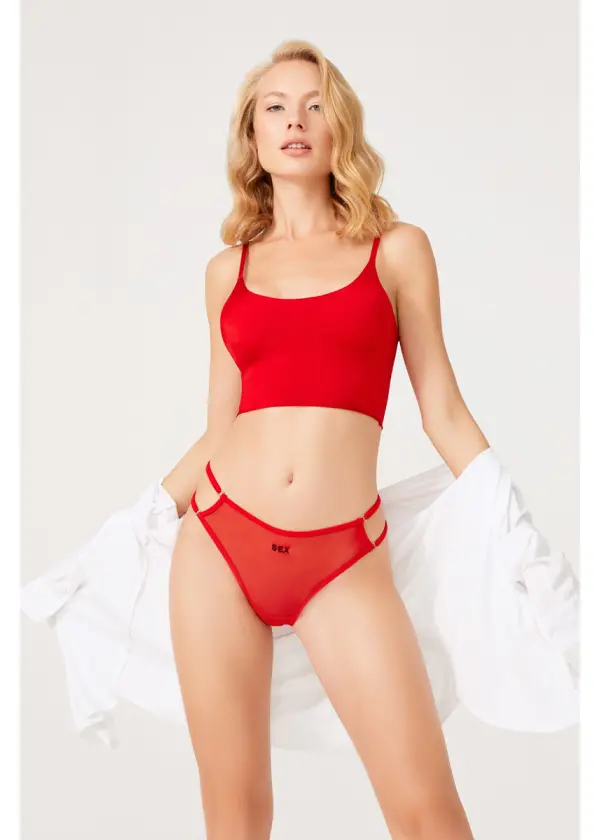 Трусики Жіночі CottonHill CH6041-13_Sex червоні Трусики Жіночі CottonHill CH6041-13_Sex червоні